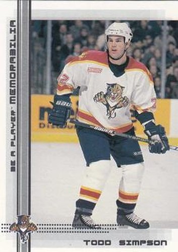 #375 Todd Simpson - Florida Panthers - 2000-01 Be a Player Memorabilia Hockey