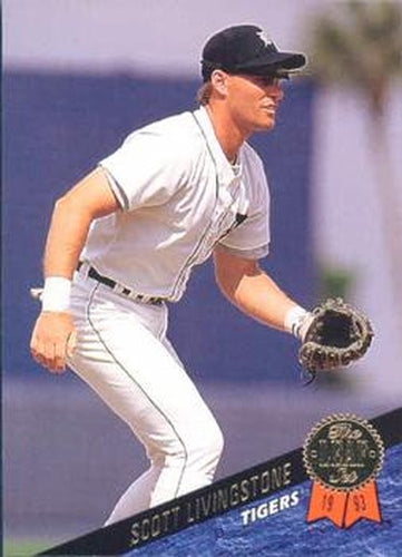 #375 Scott Livingstone - Detroit Tigers - 1993 Leaf Baseball