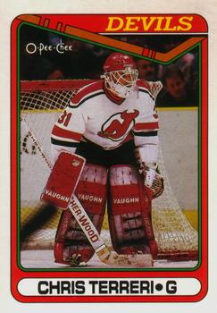 #375 Chris Terreri - New Jersey Devils - 1990-91 O-Pee-Chee Hockey