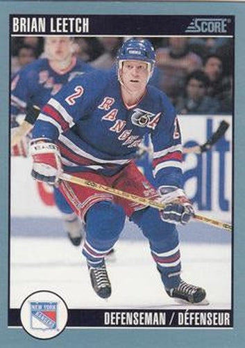 #375 Brian Leetch - New York Rangers - 1992-93 Score Canadian Hockey