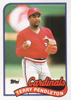 #375 Terry Pendleton - St. Louis Cardinals - 1989 Topps Baseball