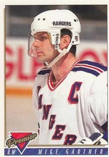 #375 Mike Gartner - New York Rangers - 1993-94 Topps Premier Hockey