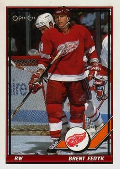 #376 Brent Fedyk - Detroit Red Wings - 1991-92 O-Pee-Chee Hockey