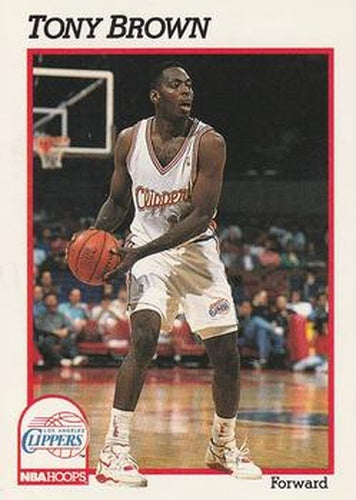 #376 Tony Brown - Los Angeles Clippers - 1991-92 Hoops Basketball