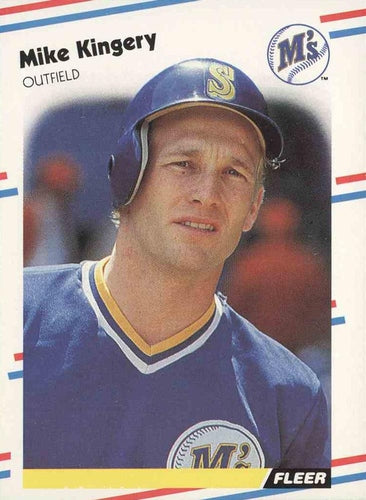 #376 Mike Kingery - Seattle Mariners - 1988 Fleer Baseball