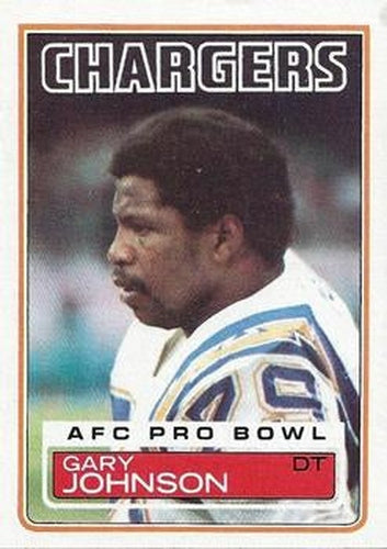 #376 Gary Johnson - San Diego Chargers - 1983 Topps Football