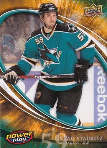 #376 Brad Staubitz - San Jose Sharks - 2008-09 Upper Deck Power Play Box Set Hockey