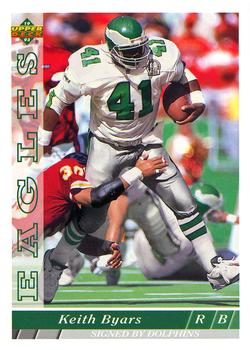 #376 Keith Byars - Miami Dolphins - 1993 Upper Deck Football