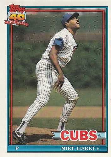 #376 Mike Harkey - Chicago Cubs - 1991 O-Pee-Chee Baseball