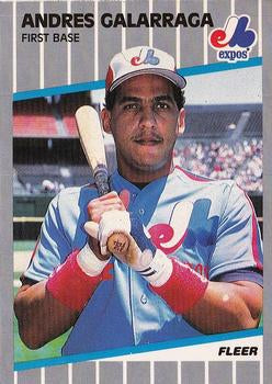 #376 Andres Galarraga - Montreal Expos - 1989 Fleer Baseball