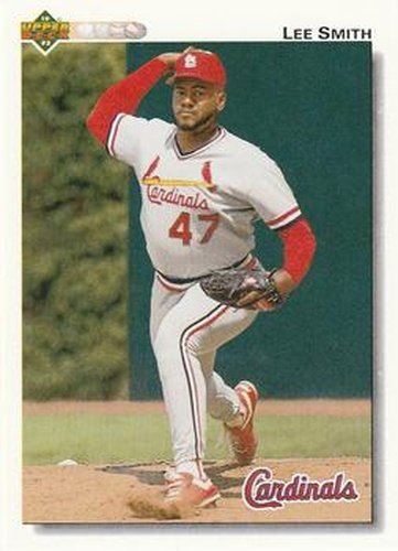 #376 Lee Smith - St. Louis Cardinals - 1992 Upper Deck Baseball
