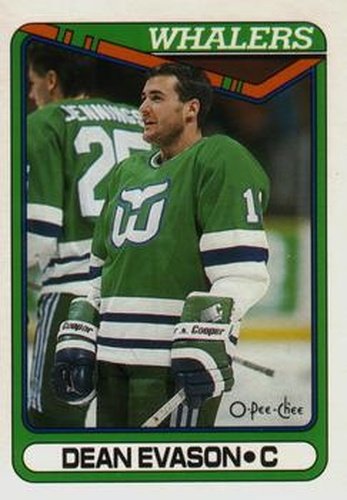 #376 Dean Evason - Hartford Whalers - 1990-91 O-Pee-Chee Hockey