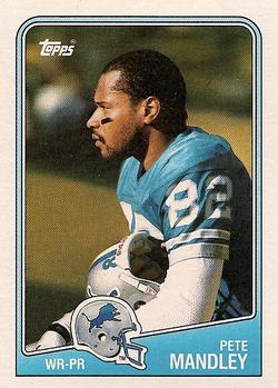 #376 Pete Mandley - Detroit Lions - 1988 Topps Football