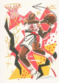 #376 Clyde Drexler - Portland Trail Blazers - 1990-91 Hoops Basketball