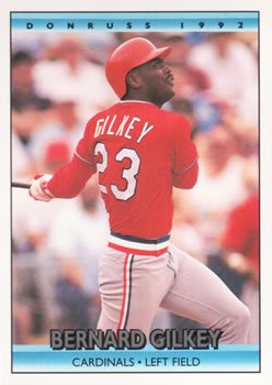 #376 Bernard Gilkey - St. Louis Cardinals - 1992 Donruss Baseball