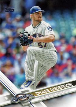 #376 Chase Anderson - Milwaukee Brewers - 2017 Topps Baseball