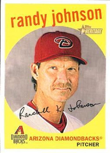 #376 Randy Johnson - Arizona Diamondbacks - 2008 Topps Heritage Baseball
