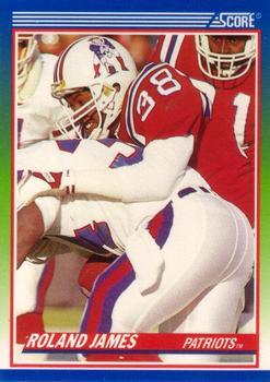 #376 Roland James - New England Patriots - 1990 Score Football