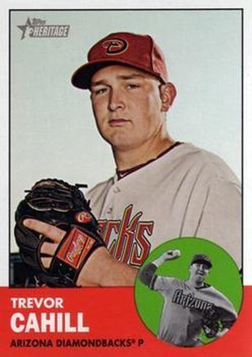 #376 Trevor Cahill - Arizona Diamondbacks - 2012 Topps Heritage Baseball
