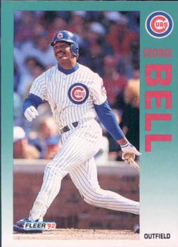 #376 George Bell - Chicago Cubs - 1992 Fleer Baseball