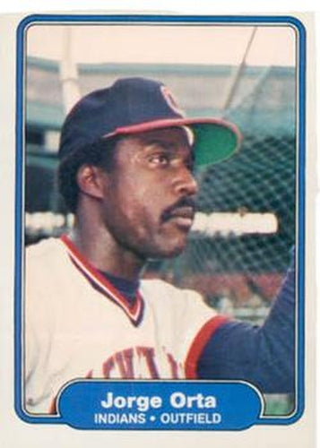 #376 Jorge Orta - Cleveland Indians - 1982 Fleer Baseball