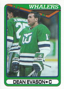 #376 Dean Evason - Hartford Whalers - 1990-91 Topps Hockey