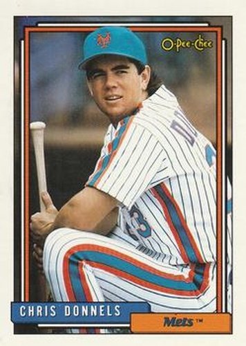 #376 Chris Donnels - New York Mets - 1992 O-Pee-Chee Baseball