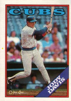 #376 Jody Davis - Chicago Cubs - 1988 O-Pee-Chee Baseball