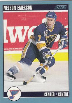 #376 Nelson Emerson - St. Louis Blues - 1992-93 Score Canadian Hockey