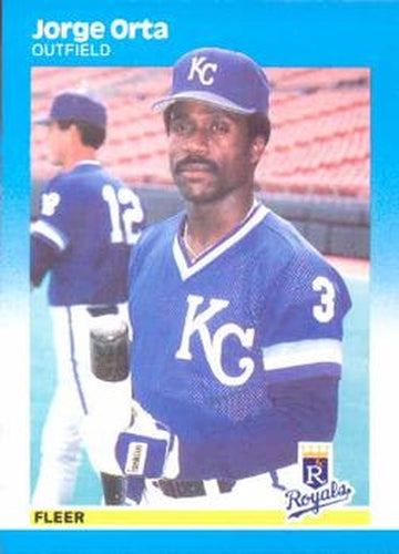 #376 Jorge Orta - Kansas City Royals - 1987 Fleer Baseball