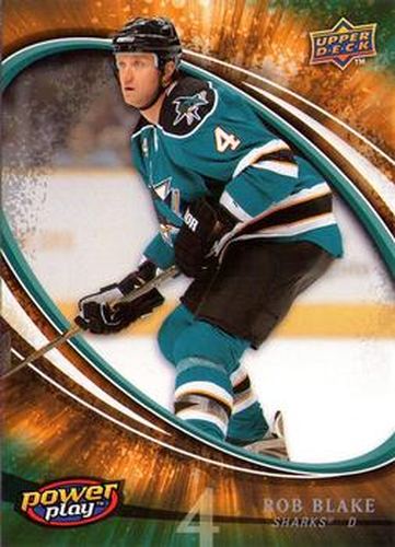#377 Rob Blake - San Jose Sharks - 2008-09 Upper Deck Power Play Box Set Hockey