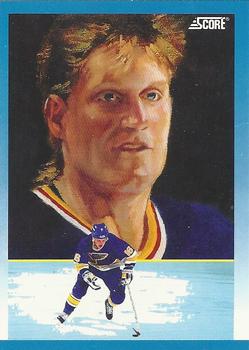 #377 Brett Hull - St. Louis Blues - 1991-92 Score Canadian Hockey