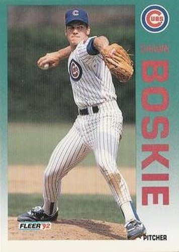 #377 Shawn Boskie - Chicago Cubs - 1992 Fleer Baseball