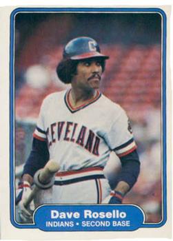 #377 Dave Rosello - Cleveland Indians - 1982 Fleer Baseball