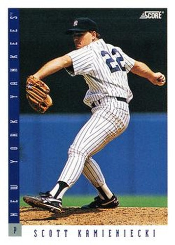 #377 Scott Kamieniecki - New York Yankees - 1993 Score Baseball