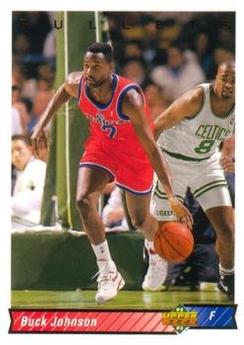 #377 Buck Johnson - Washington Bullets - 1992-93 Upper Deck Basketball