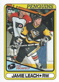 #377 Jamie Leach - Pittsburgh Penguins - 1990-91 Topps Hockey