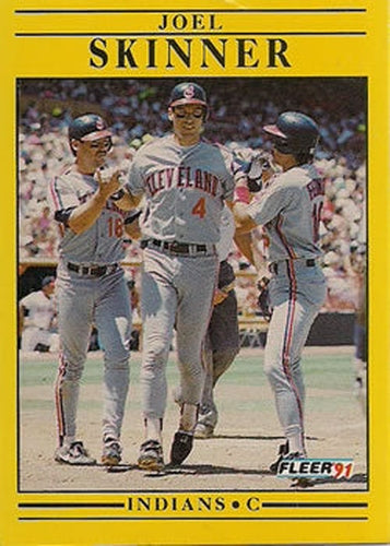 #377 Joel Skinner - Cleveland Indians - 1991 Fleer Baseball