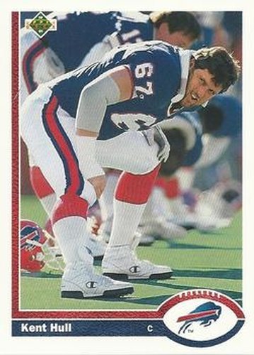 #377 Kent Hull - Buffalo Bills - 1991 Upper Deck Football