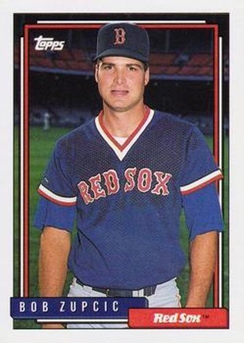#377 Bob Zupcic - Boston Red Sox - 1992 Topps Baseball