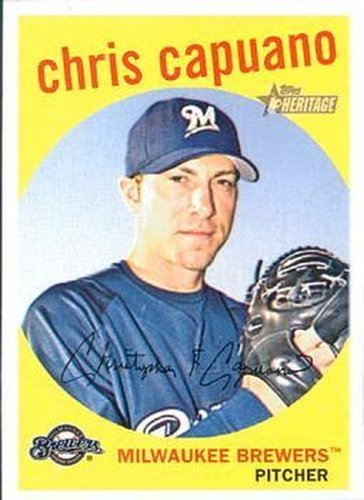 #377 Chris Capuano - Milwaukee Brewers - 2008 Topps Heritage Baseball