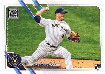 #377 Drew Rasmussen - Milwaukee Brewers - 2021 Topps Baseball
