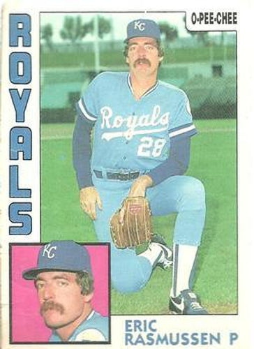 #377 Eric Rasmussen - Kansas City Royals - 1984 O-Pee-Chee Baseball