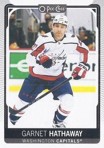 #377 Garnet Hathaway - Washington Capitals - 2021-22 O-Pee-Chee Hockey