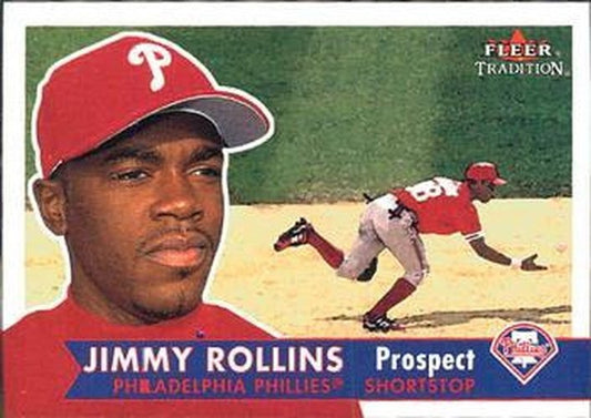 #377 Jimmy Rollins - Philadelphia Phillies - 2001 Fleer Tradition Baseball