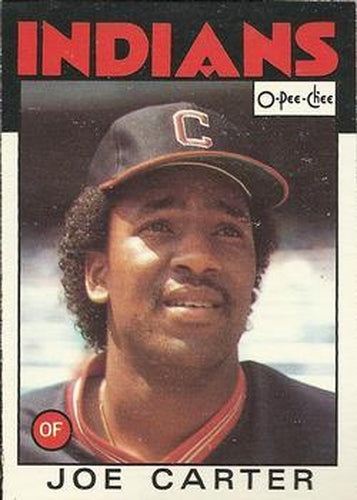 #377 Joe Carter - Cleveland Indians - 1986 O-Pee-Chee Baseball
