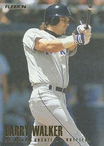#377 Larry Walker - Colorado Rockies - 1996 Fleer Baseball