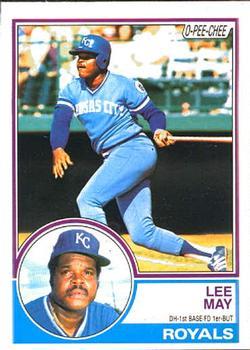 #377 Lee May - Kansas City Royals - 1983 O-Pee-Chee Baseball