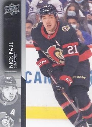 #377 Nick Paul - Ottawa Senators - 2021-22 Upper Deck Hockey