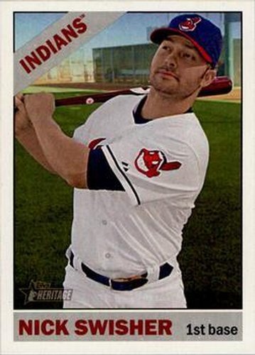 #377 Nick Swisher - Cleveland Indians - 2015 Topps Heritage Baseball